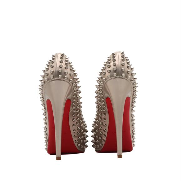 Christian Louboutin Vendome Peep Toe Spiked Platform Pumps Size 41 - Picture 4 of 11